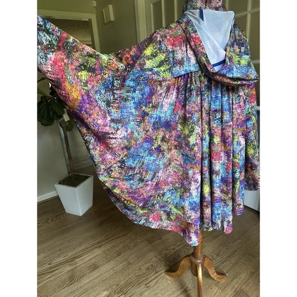 Lululemon Seawheeze Horizon Cape Jacket L/XL Multicolor Hooded Rain Poncho Rare - Picture 7 of 11